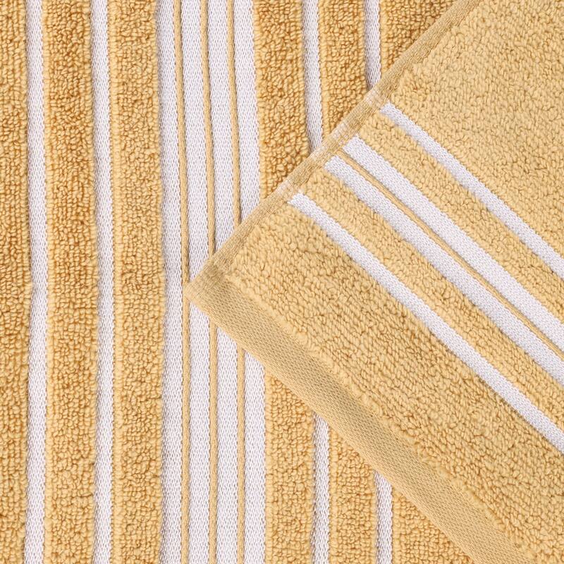 Superior Sadie Zero Twist Cotton Solid and Floral 8 Piece Towel Set