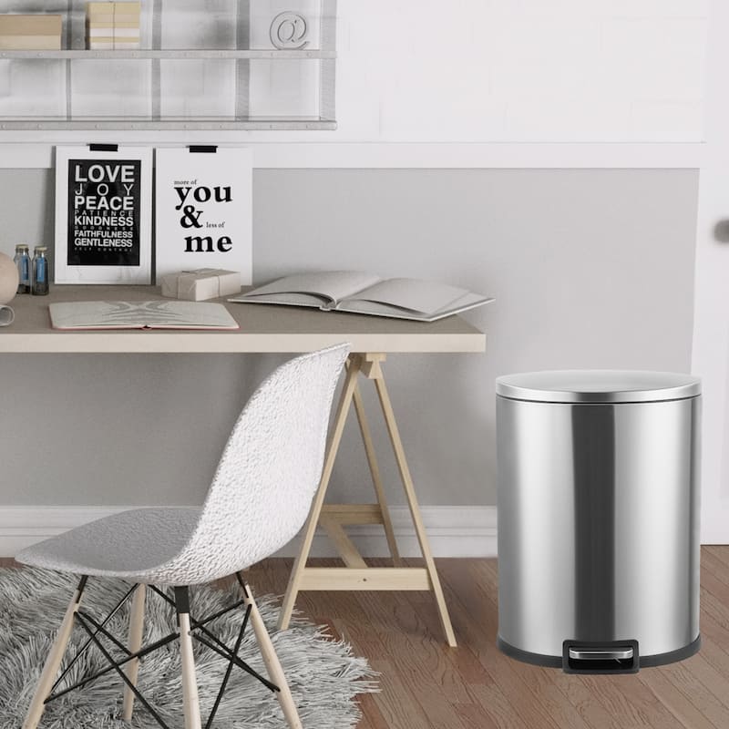 Stainless Steel Trash Can, 50 Liter / 13 Gallon