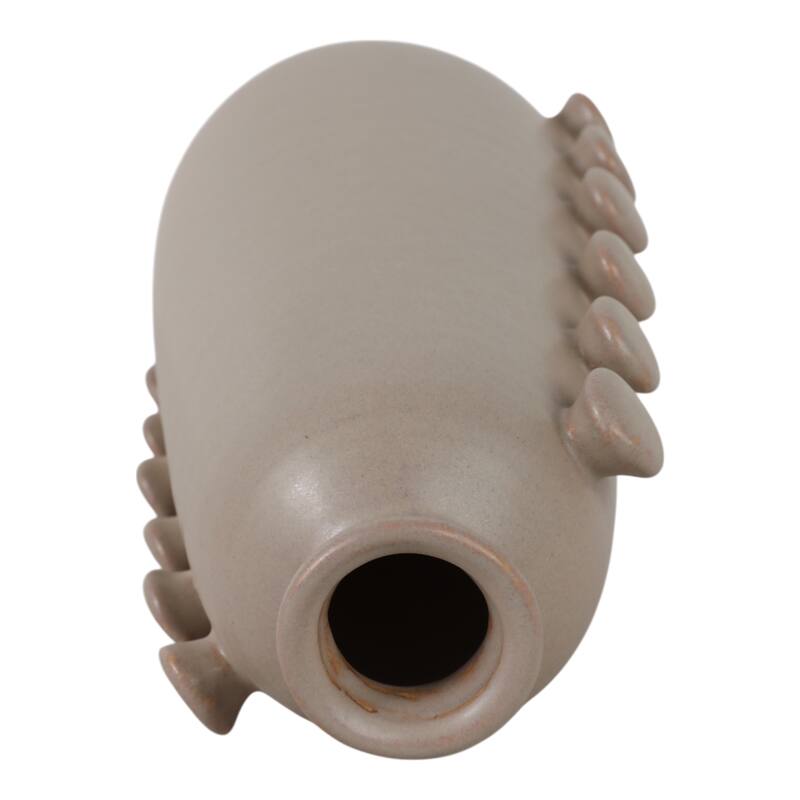 Stoneware Vase Unique Artistic Side Detailing Contemporary Home Decor