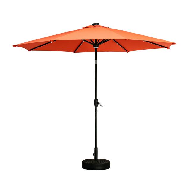 Ainfox 10ft Patio Umbrella with Lights Outdoor Solar Umbrella