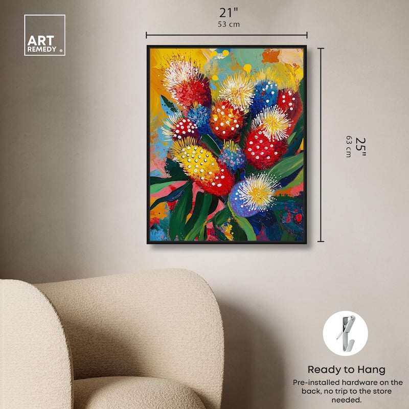 Vivid Flora II Canvas by Art Remedy