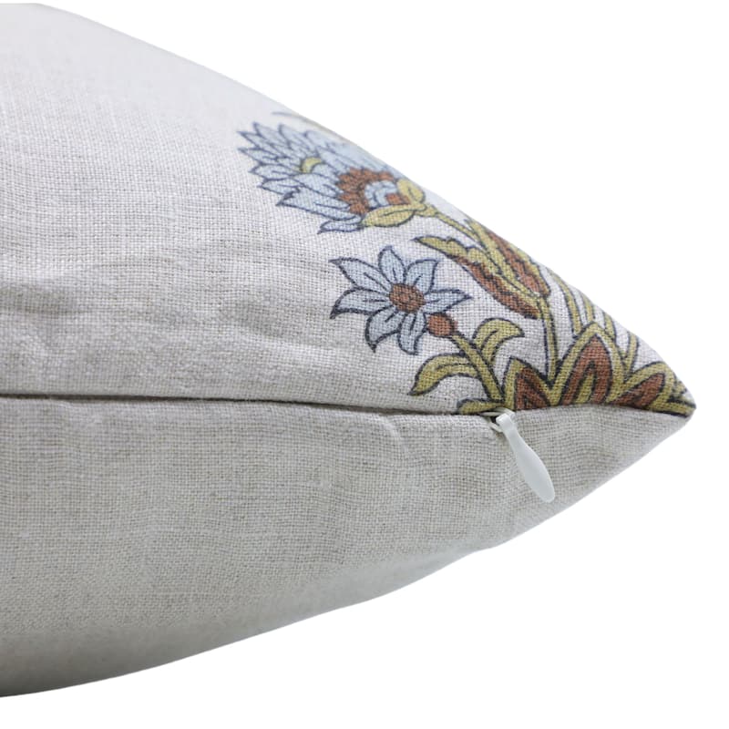 Fabdivine Linen Handmade Block print pillow Cover