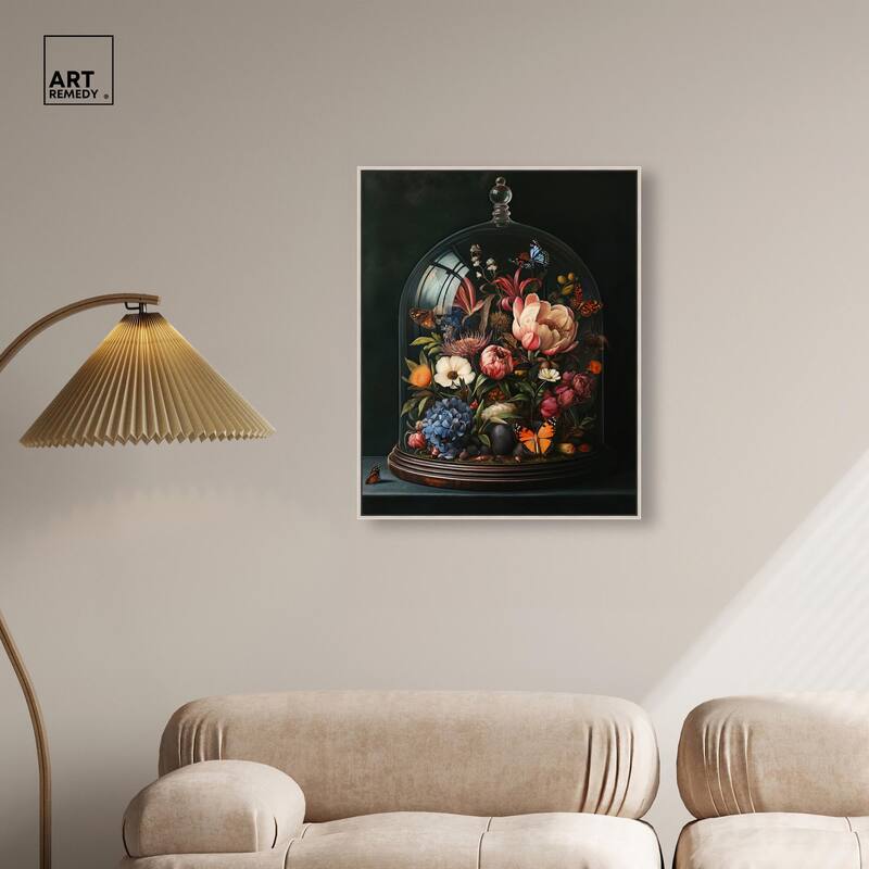Bell Jar Garden II Canvas by Art Remedy