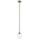 preview thumbnail 1 of 6, Kichler Lighting Valserrano 7.75 inch Mini Pendant Light Brushed Nickel with Clear Seeded Glass