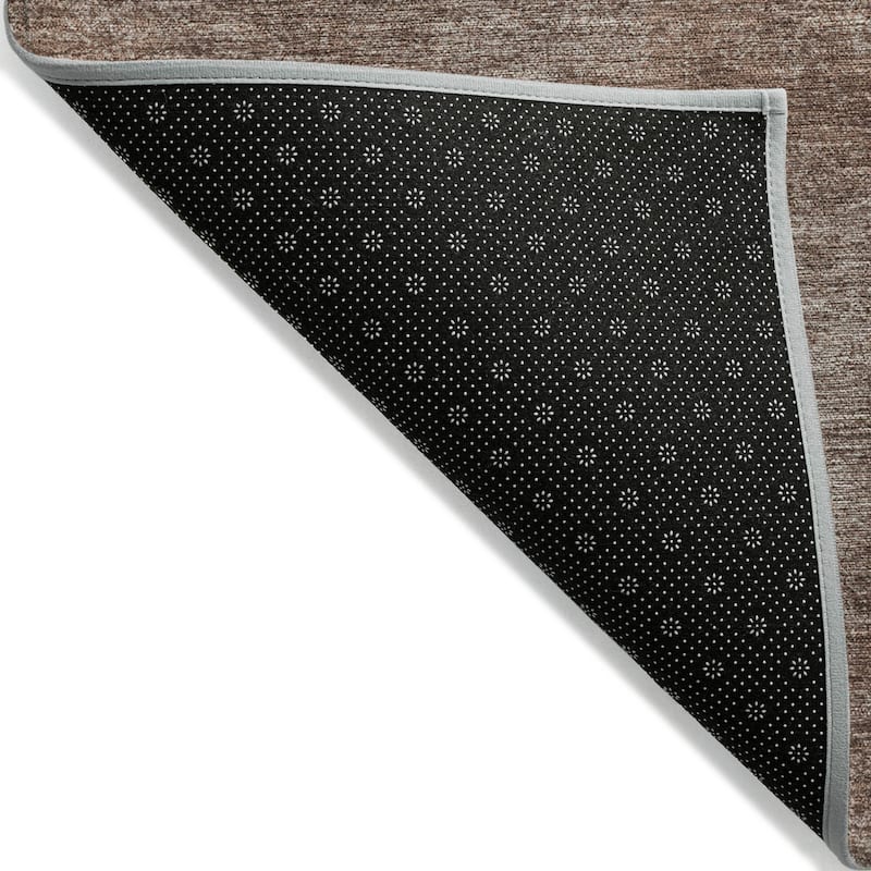 Machine Washable Indoor/ Outdoor Simple Solid Chantille Rug