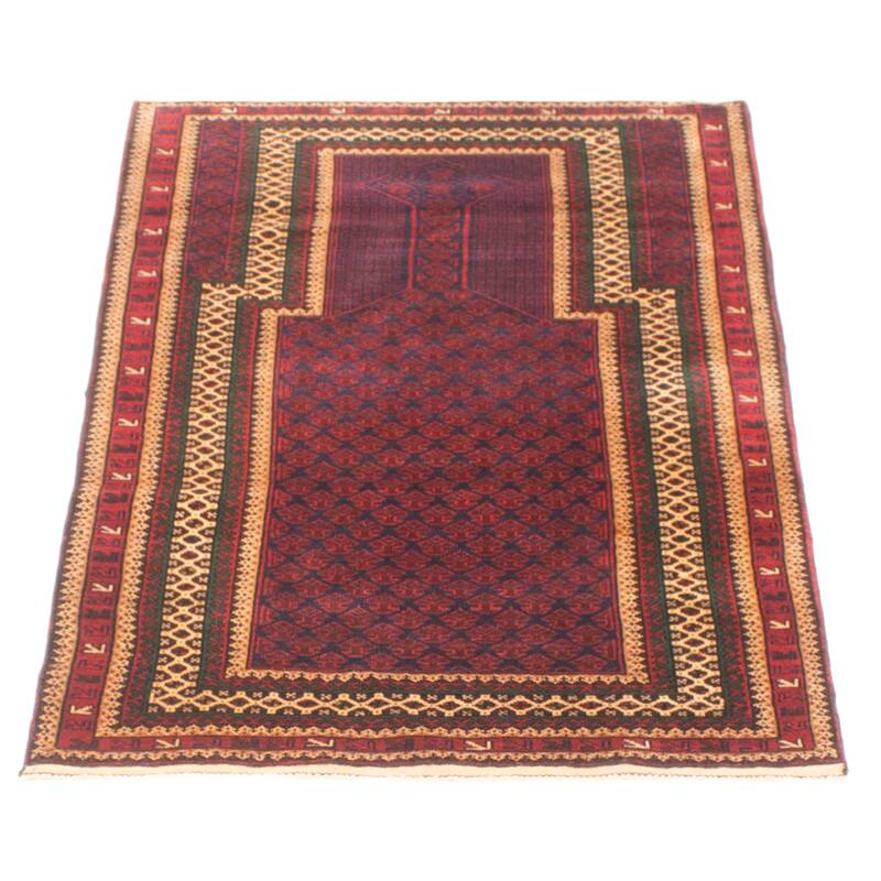 Teimani Burgundy Rug 2'9" x 4'6" - 2'9 x 4'6