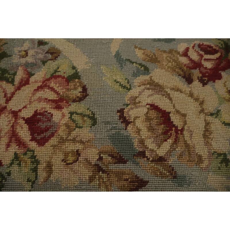 Hand Woven Oriental 100% Wool Carpet Traditional Floral Green Tabatabaei Area Rug - 7' 5'' X 4' 7''