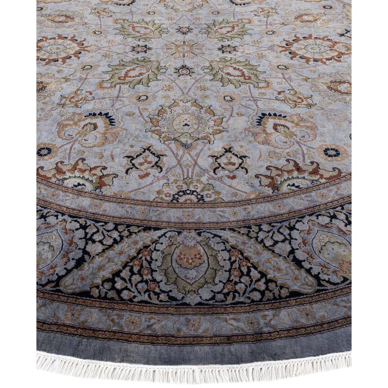 Overdyed One-of-a-Kind Hand-Knotted Area Rug - Gray - 9' 1" x 9' 1"