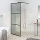 preview thumbnail 18 of 71, vidaXL Walk-in Shower Wall multi size Half Frosted ESG Glass Black