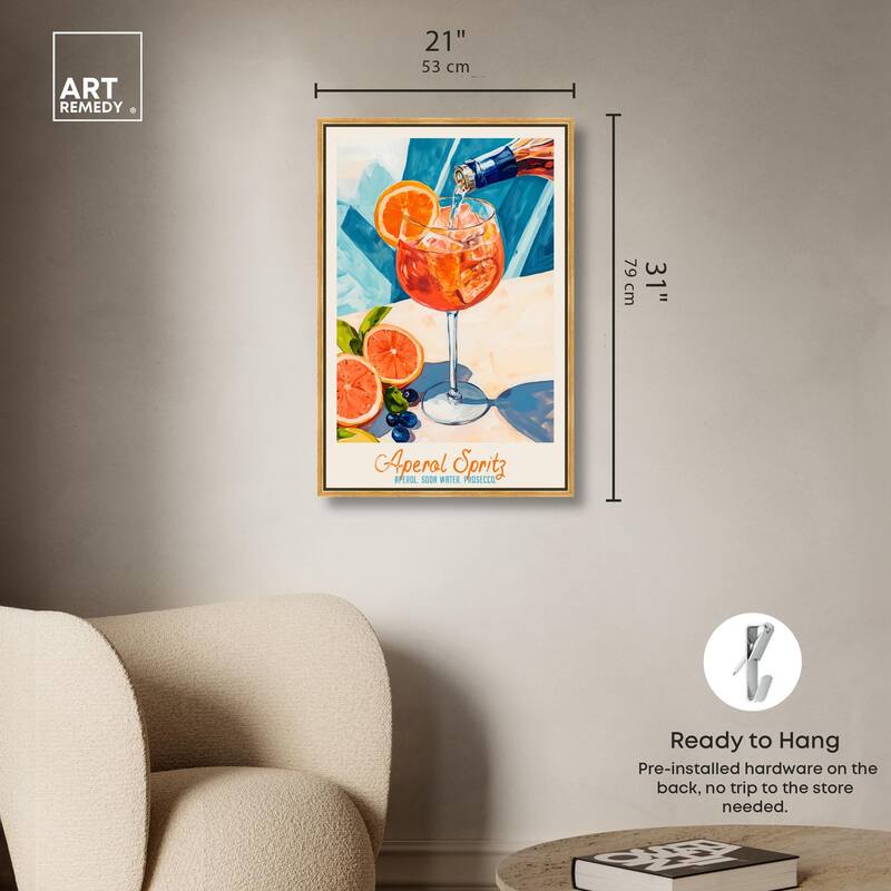 Aperol Spritz Recipe Poster Canvas by Art Remedy