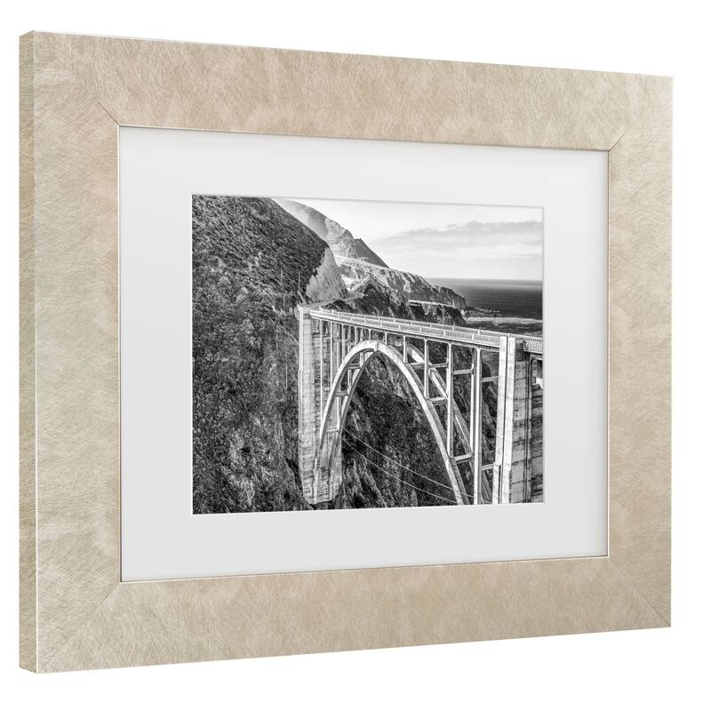 Joseph S Giacalone 'Historic Bixby Beauty Monochrome' Matted Framed Art