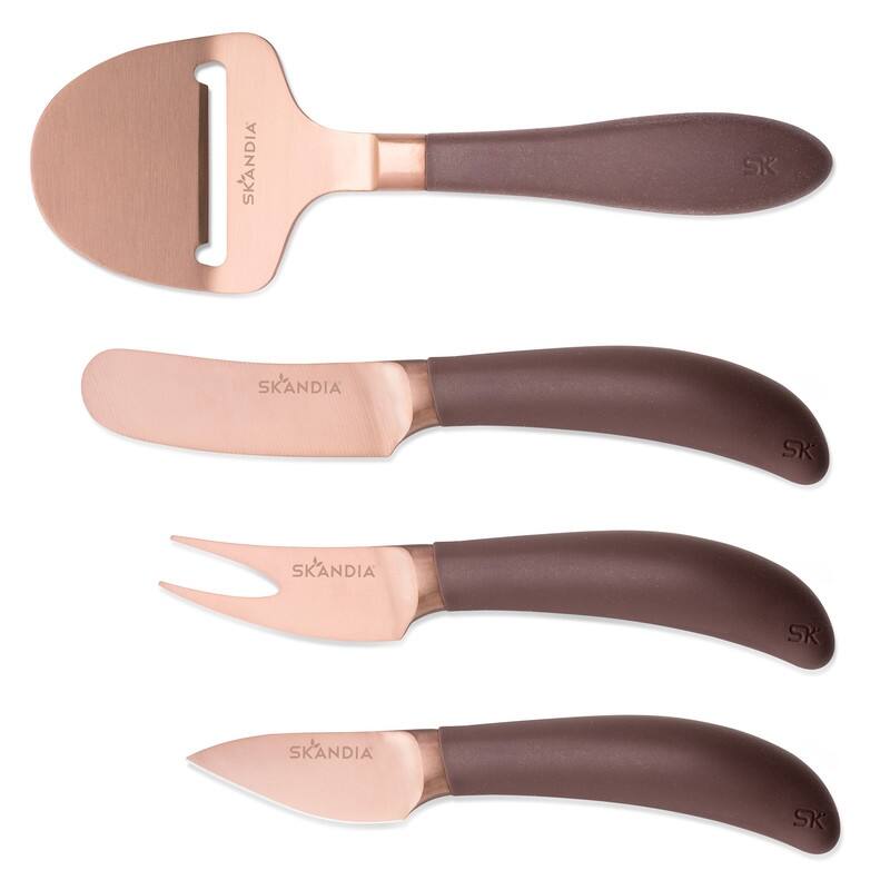 Skandia Curvature - 4 Piece Cheese Set, Forged, Copper Titanium - 4 Piece
