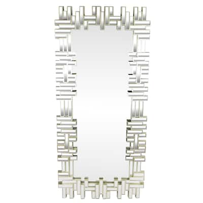 47" Champagne Gold Rectangular Modern Home Wall Mirror