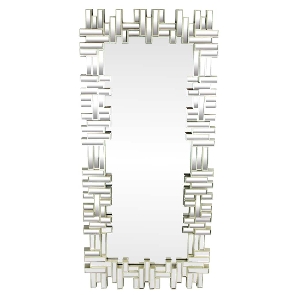 47" Champagne Gold Rectangular Modern Home Wall Mirror