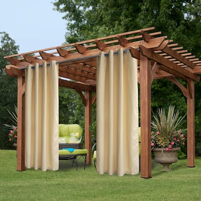 Pro Space 50" x 120" Indoor/Outdoor Curtains Grommet Curtain (4-panel) - 50''x12''