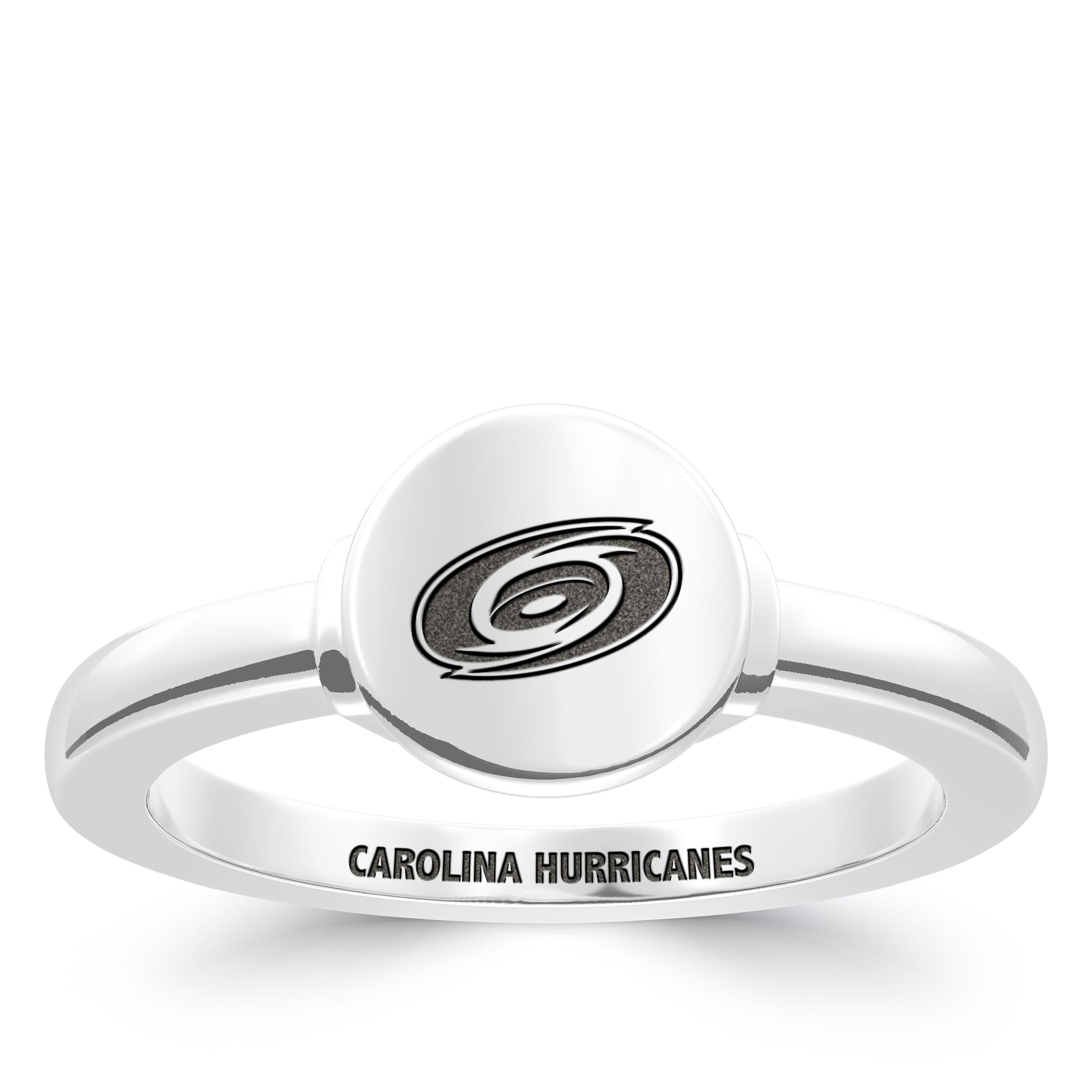 Shop Carolina Hurricanes Engraved Sterling Silver Signet Ring On Sale Overstock 29915949