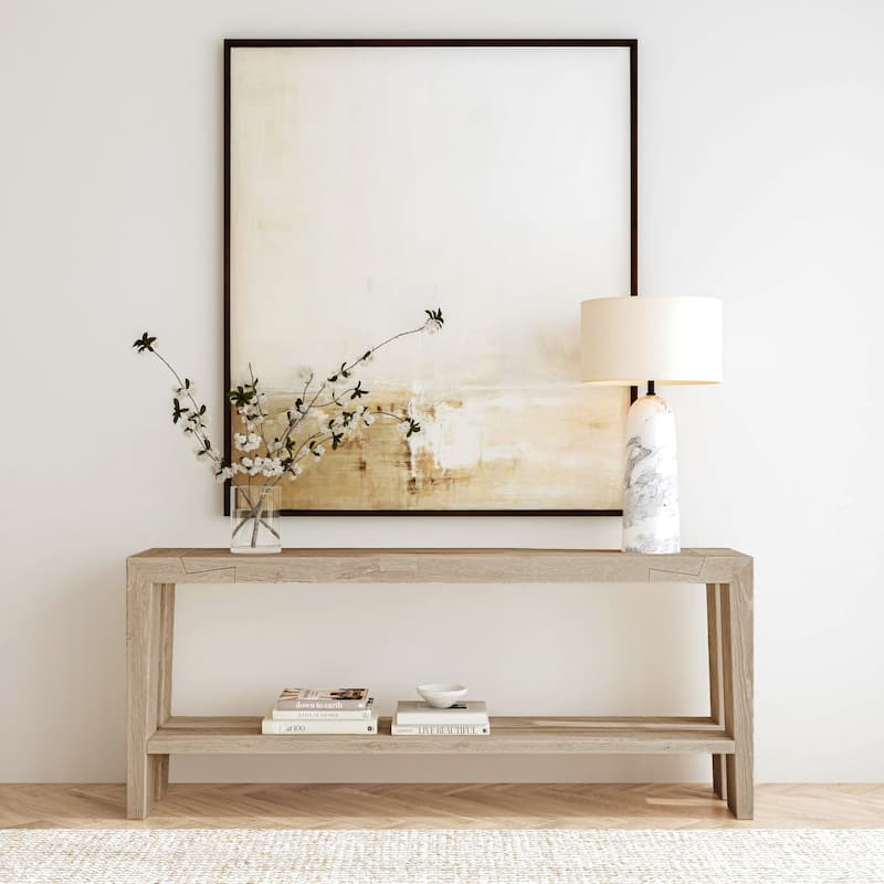 Classic Home Troy Oak Console Table - Whitewash