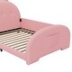 preview thumbnail 7 of 15, Twin Size Upholstered Platform Princess Bed Frame with Rabbit-Shape Headboard and Footboard Pocket for Bedroom