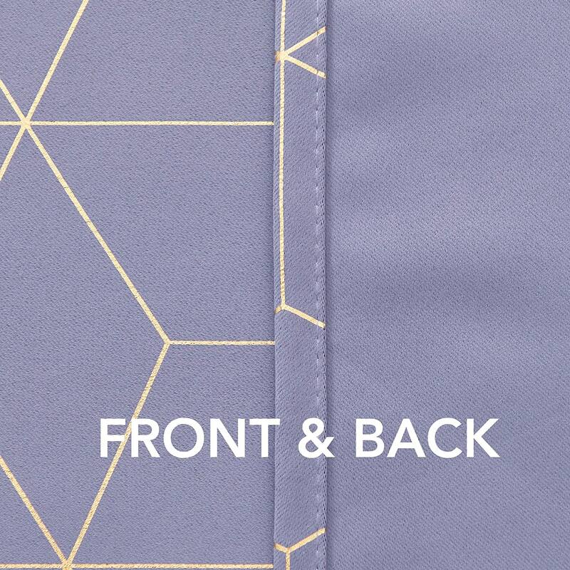 Deconovo Colorful Blackout Gold Honeycomb Curtains 42 Width(2 Panel)