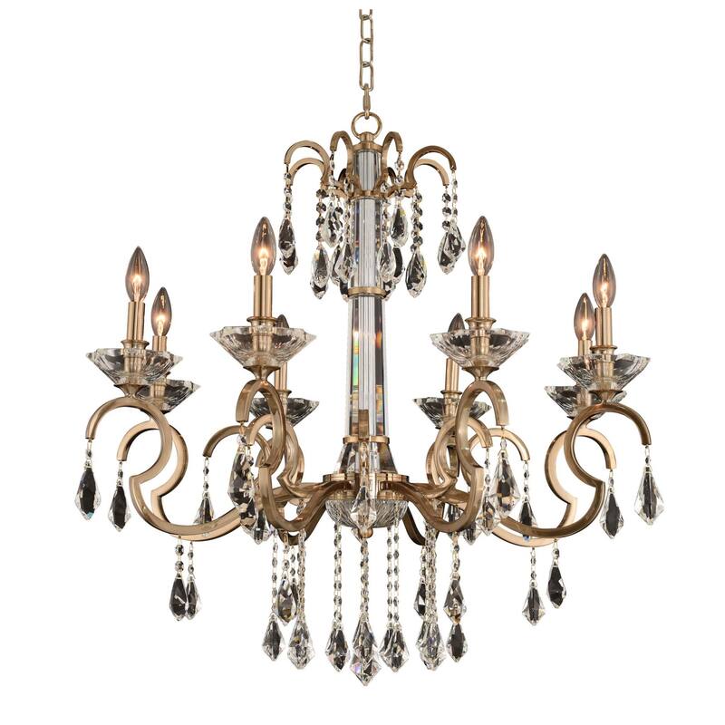 Allegri 031651-FR001 Valencia 8 Light 32" Wide Taper Candle Style - Brushed Champagne Gold