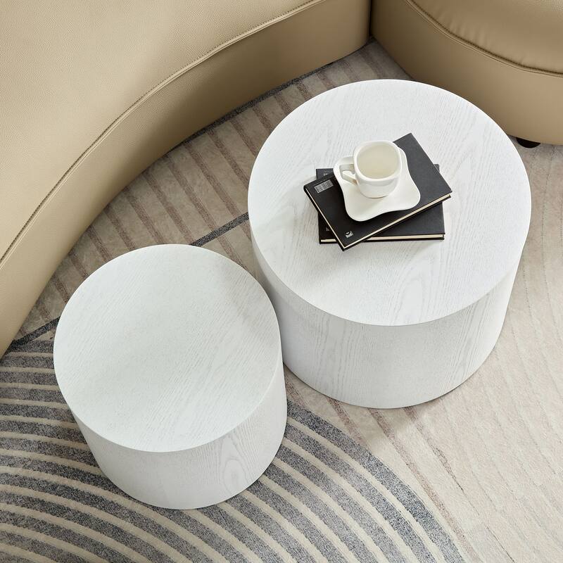 MDF Round Side Table Coffee Table Nesting Table set of 2
