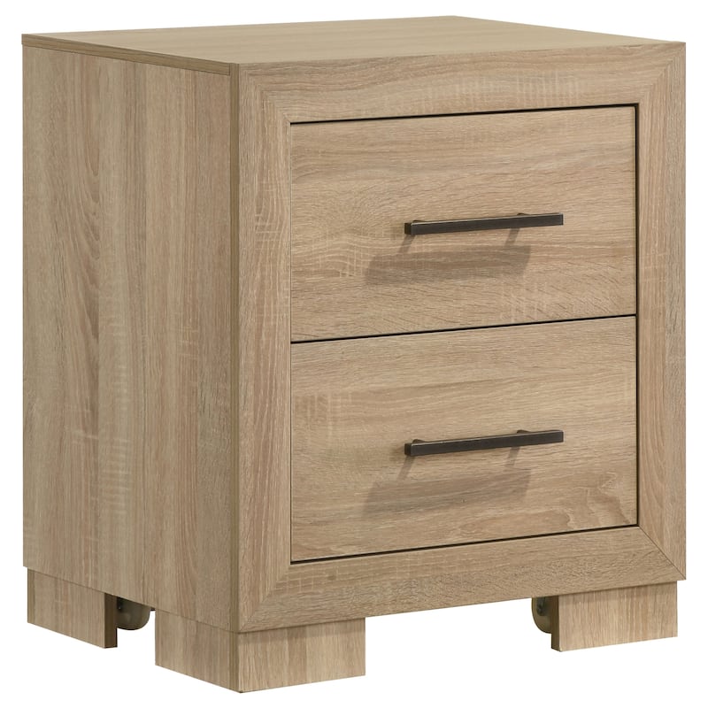 Arielle 2-drawer Bedroom Nightstand with Casters Light Oak - Light Oak