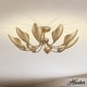 preview thumbnail 1 of 7, Hunter Juneway 10-Light Flush Mount Chandelier - Transitional, Modern/Contemporary - Dining Room, Living Room, Bedroom Luxe Gold