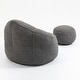 preview thumbnail 28 of 101, Microfiber High-Density Foam Bean Bag Lounge Chairs with Removable Footrest