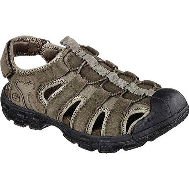 skechers sandals mens olive