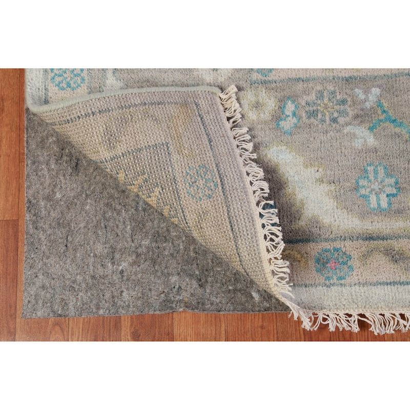 Hand Knotted Oriental 100% Wool Carpet Transitional All-Over Greys & Charcoal Oushak Area Rug - 10' 0'' X 8' 1''