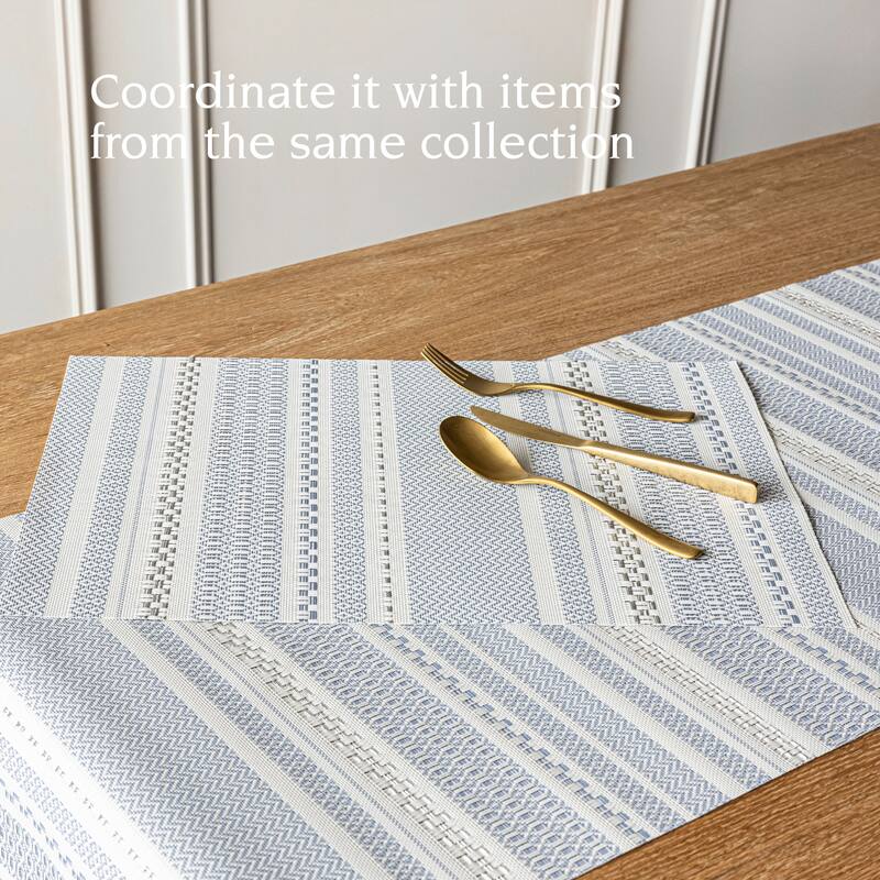 over&back Reversible Woven Placemats - For Indoor & Outdoor Use - Set of 4