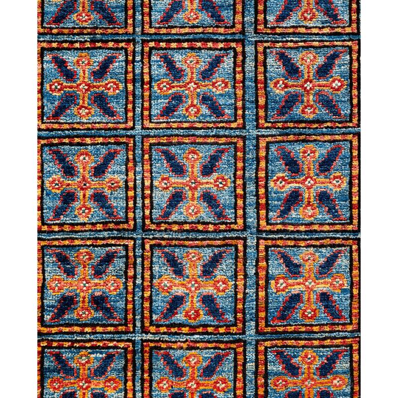Serapi One-of-a-Kind Hand-Knotted Area Rug - Blue - 4' 0" x 5' 11"