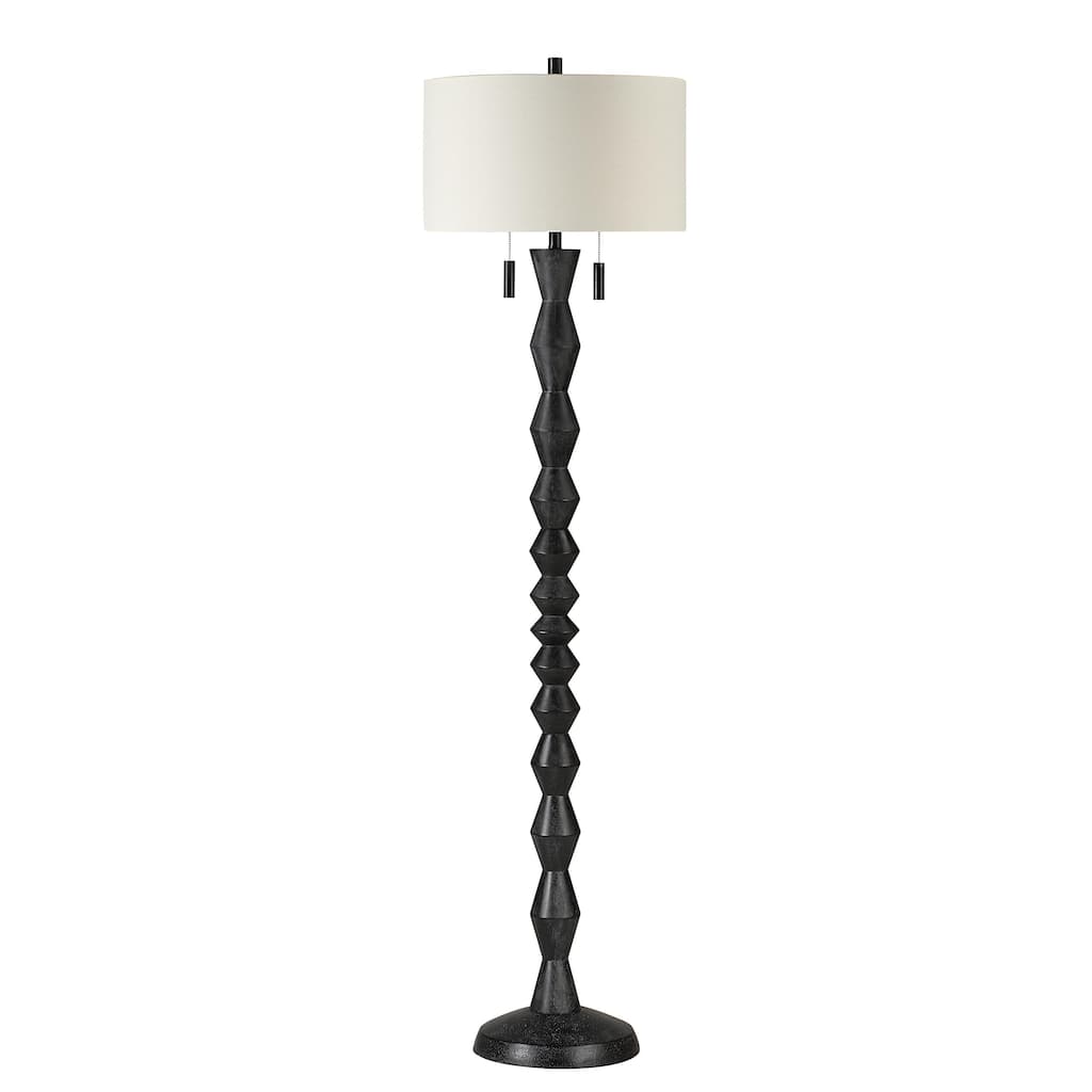 Phyllis 75.75" Height Floor Lamp, Black - 20 x 20 x 75.75"