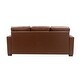 preview thumbnail 44 of 53, Ernando 83.46" Wide Genuine Leather Sofa with Squared Arms and Pillows