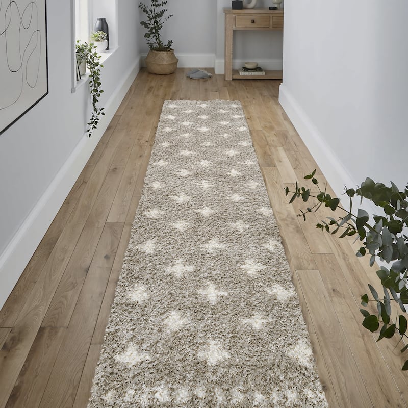 JONATHAN Y Calvia Berber Geometric Shag Area Rug