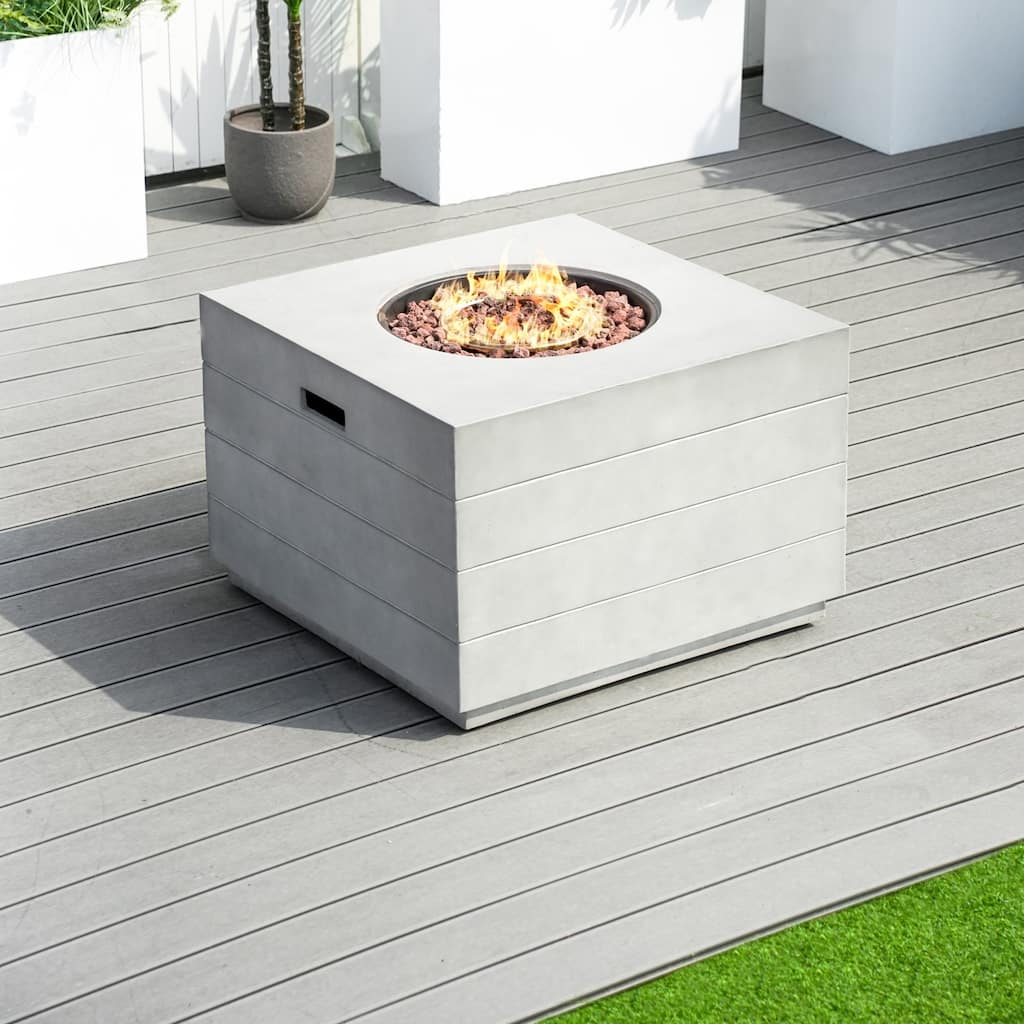 Patio Stainless Steel Fire Pit Table with Rain Cover