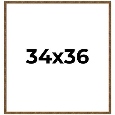 34x36 Frame Gold Picture Frame - Complete Modern Photo Frame Includes