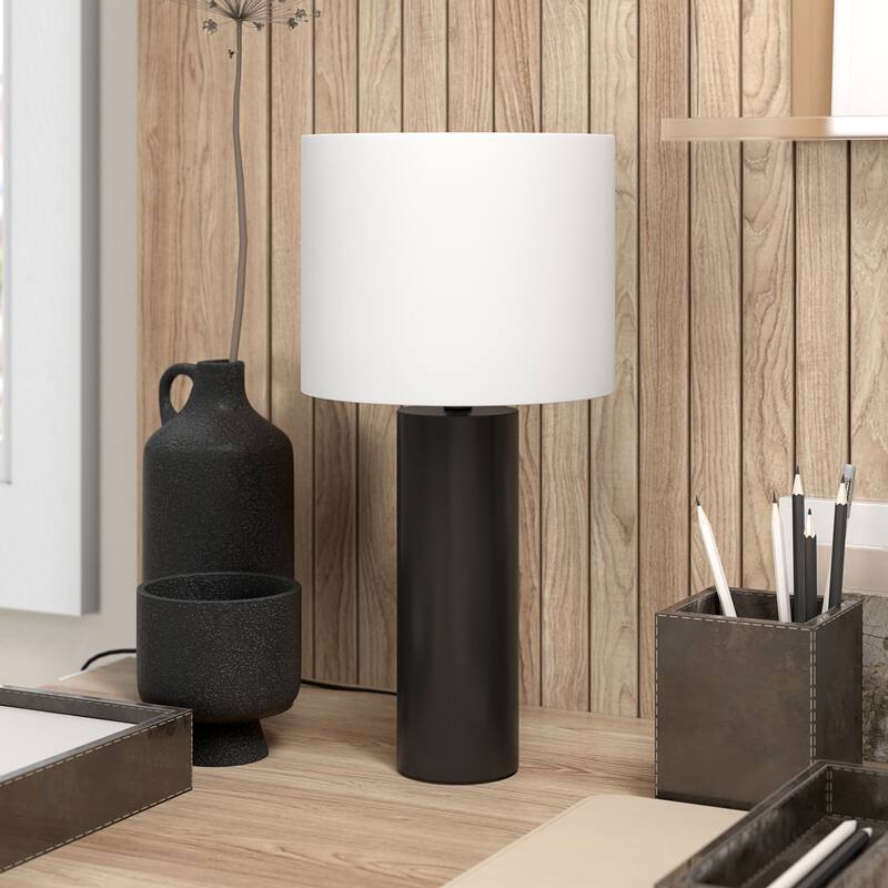 York 16" Tall Table Lamp with Fabric Shade - 16" Tall