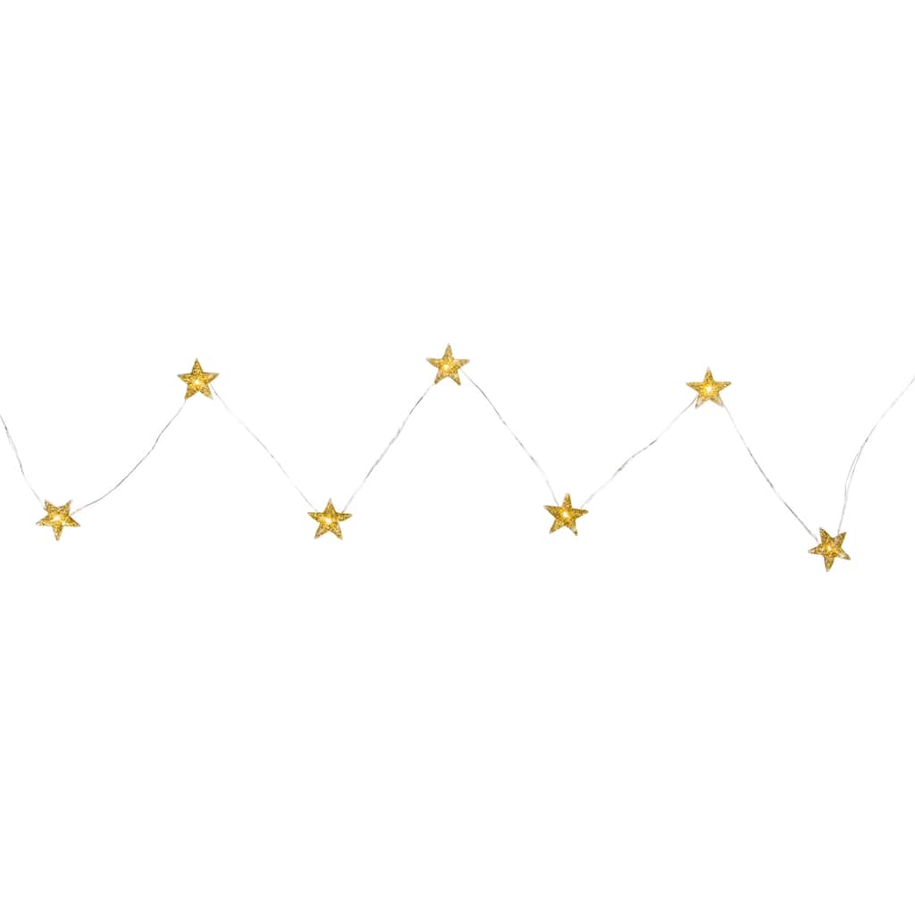 LED Mini Star Christmas Light Set - Warm White - 5.25' Silver Wire - 20ct