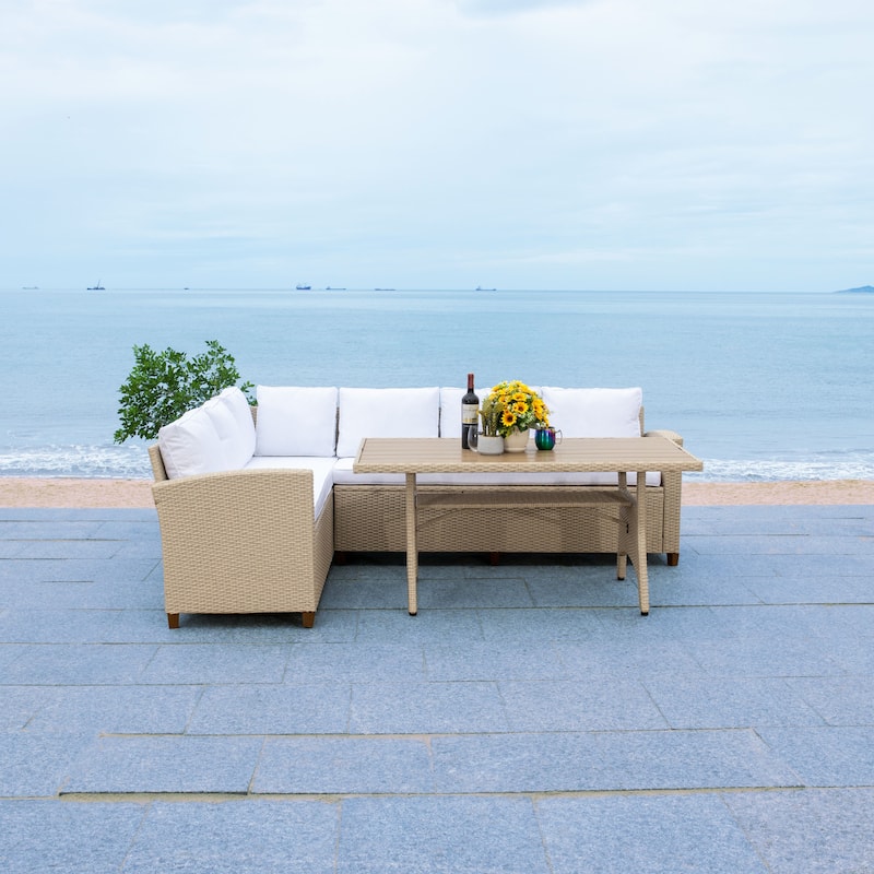 SAFAVIEH Outdoor Living Jovita 3-Piece Sectional Set
