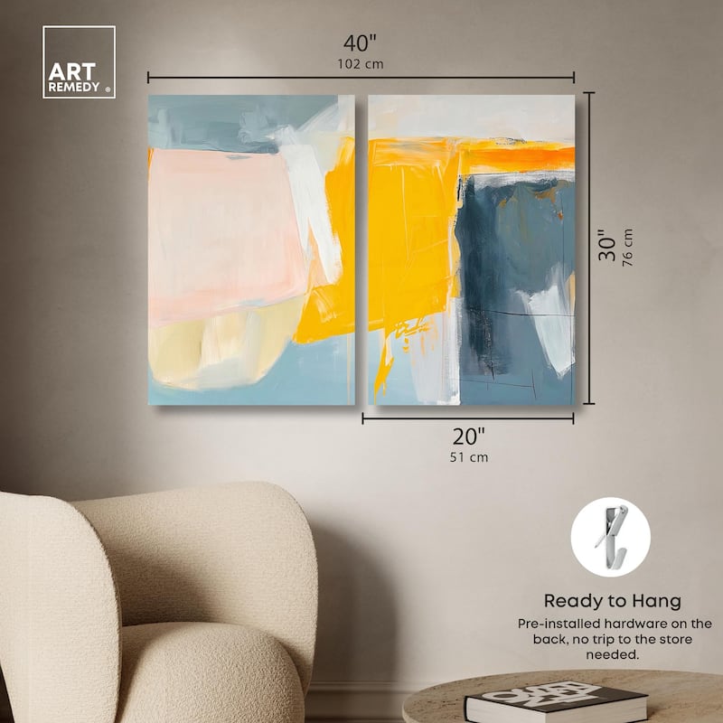 Skyward Radiance II Canvas Set of 2 by Art Remedy, Gallery Wrapped