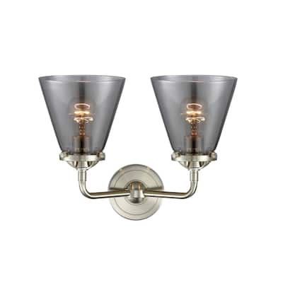 Innovations Lighting Small Cone 2 Light 14" Wide Bathroom Vanity Light