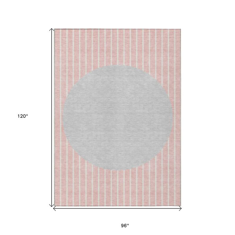 HomeRoots Striped Transitional Rectangle Outdoor Rug