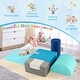 preview thumbnail 8 of 7, Gymax 6 PCS Kids Climber Play Set Indoor Foam Climb and Crawl Activity - Blue