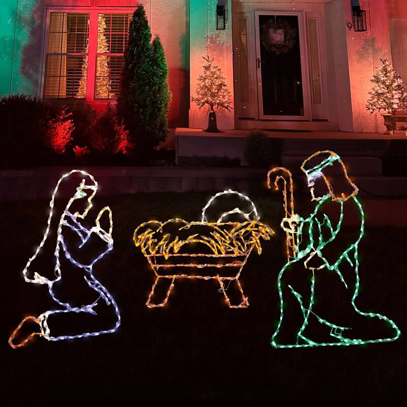 3-Piece Nativity Set w/ Joseph, Mary, and Baby Jesus