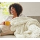 preview thumbnail 3 of 15, Madison Park Hand Made Chunky Double Knit Throw Blanket