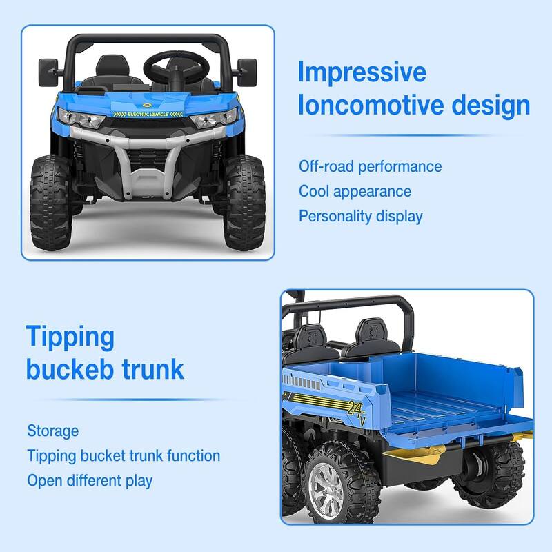 Ride On Dump Truck for Kids Ride On Car with Remote Control Electric UTV Vehicles