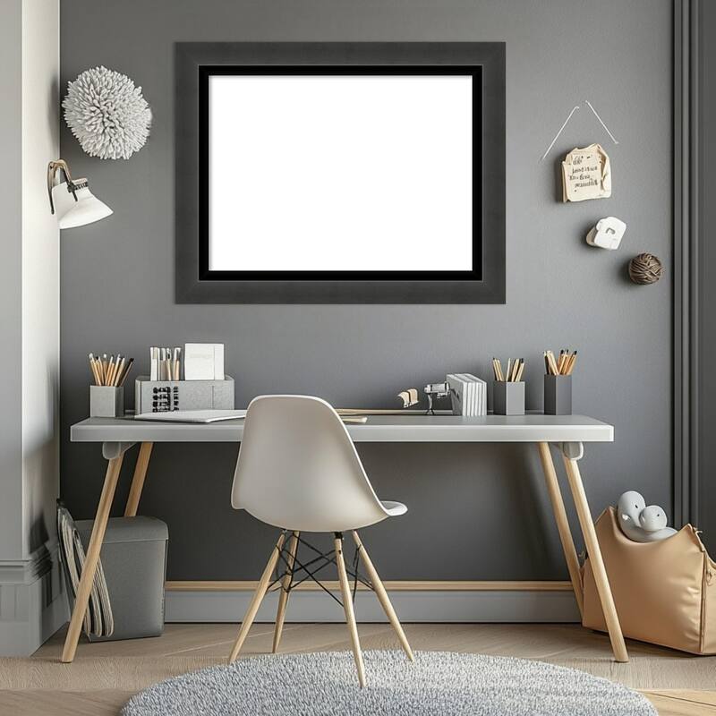 Amanti Art Tuxedo Black Framed Dry Erase Magnetic Board