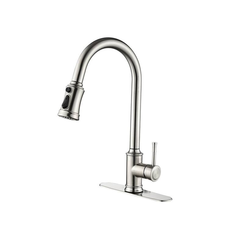 Single Handle Touch Kitchen Faucet with Pull Down Sprayer and Deckplate
