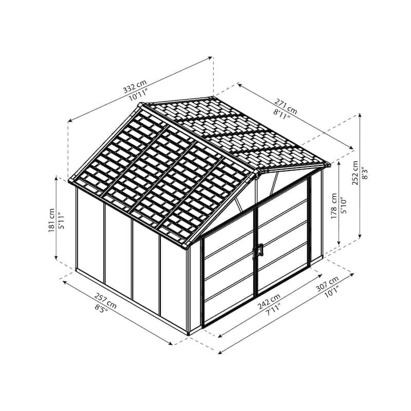 Yukon Dark Gray Garage Shed